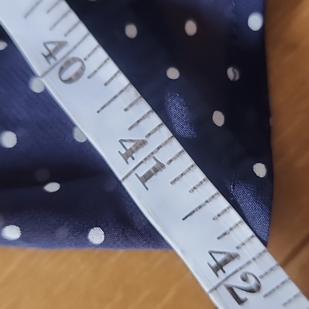 NWT! Y2K Jaclyn Smith Navy Polka Dot Flowy Summer Midi Skirt! Beautuful - Picture 16 of 16